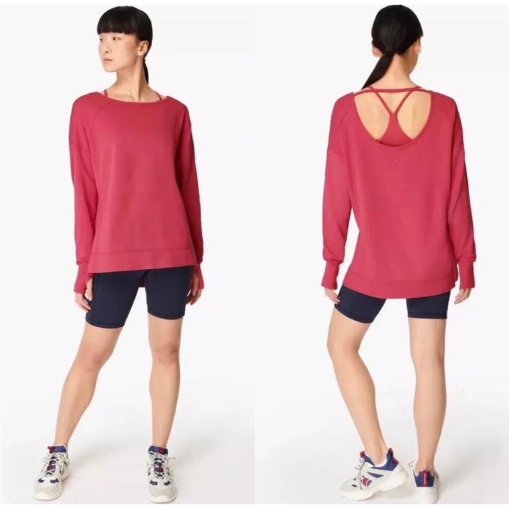 Sweaty Betty Women’s After Class Activewear Sweatshirt Size XS Tayberry Pink